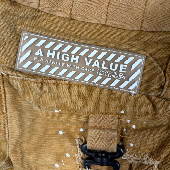 Smoke Rise Wheat Trail Cargo Pants Taper Utility Men's 36x30 Distressed Paint - Picture 2 of 10